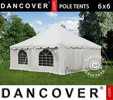 Party tent 6x6 m PVC, White 