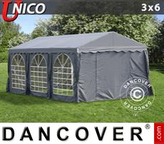 Party tent UNICO 3x6 m, Dark Grey