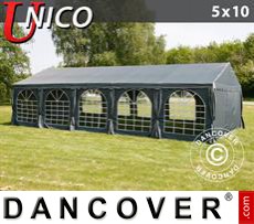 Party tent UNICO 5x10 m, Dark Grey