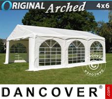 Party tent 4x6 m PVC, Arched, White