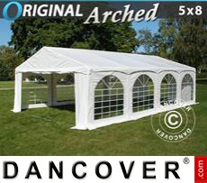 Party tent 5x8 m PVC, Arched, White