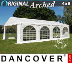 Party tent 4x8 m PVC, Arched, White