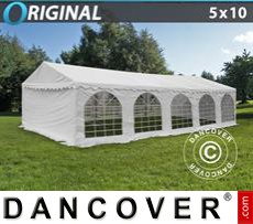 Party tent 5x10 m PVC, White