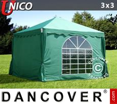 Party tent UNICO 3x3 m, Dark Green