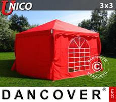 Party tent UNICO 3x3 m, Red