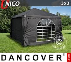 Party tent UNICO 3x3 m, Black