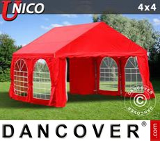 Party tent UNICO 4x4 m, Red