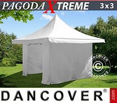 Party tent 3x3 m / (4x4 m) White, incl. 4 sidewalls