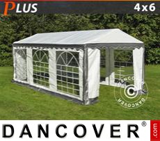 Party tent 4x6 m PE, Grey/White