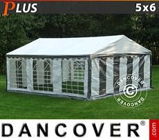 Party tent 5x6 m PE, Grey/White