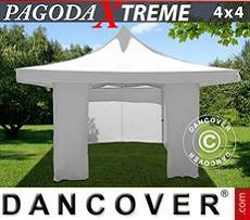 Party tent 4x4 m / (5x5 m) White, incl. 4 sidewalls